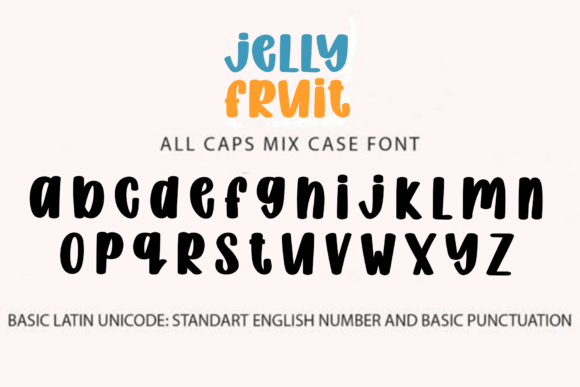 Jelly Fruit Font PNG with transparent background - Preview 2