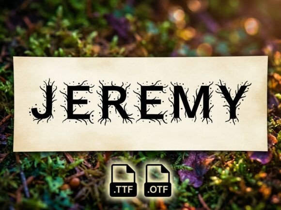 Jeremy Font PNG with transparent background - Preview 2