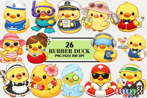 Kawaii Cruise Ship Rubber Duck Clipart