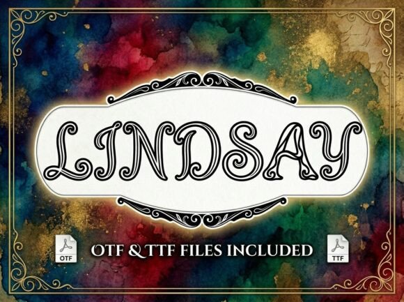 Lindsay Font PNG with transparent background - Preview 1