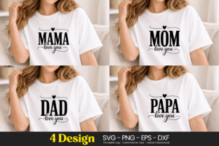 Mama Mom Dad Papa Typography SVG PNG Graphic by Artify Hub Studio ...