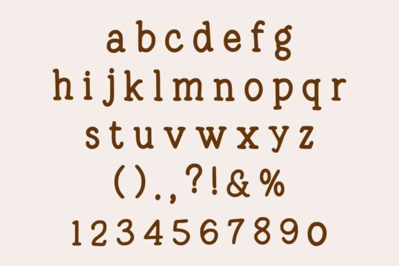 Minimalist Typewriter Font PNG with transparent background - Preview 3