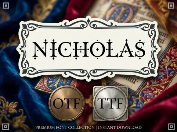 Nicholas Font PNG with transparent background - Preview 1