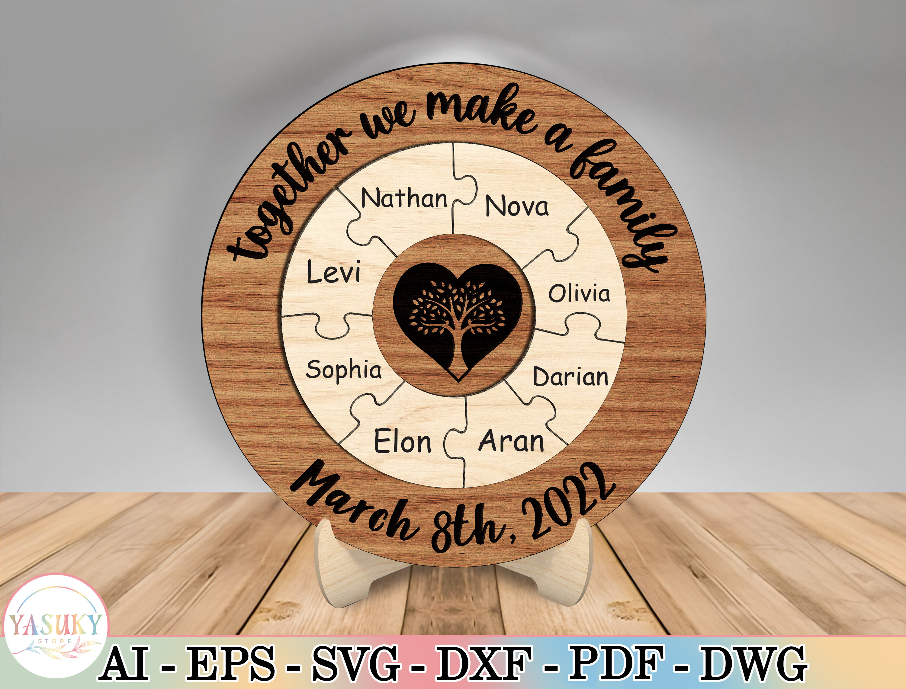 Personalized Family Puzzle Sign SVG · Creative Fabrica