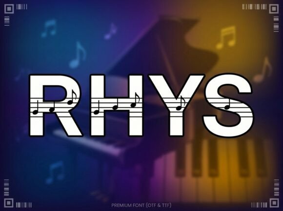 Rhys Font PNG with transparent background - Preview 1