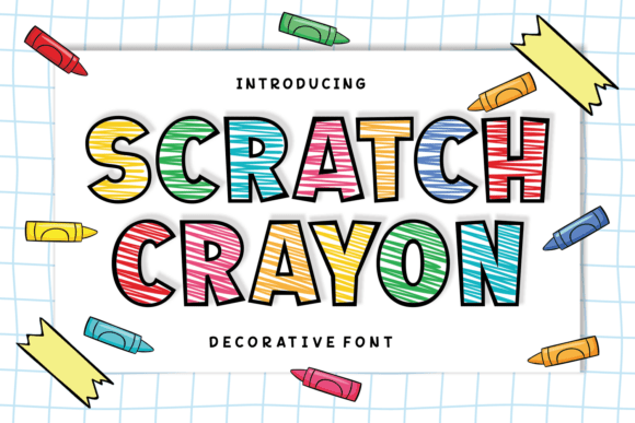 Scratch Crayon Decorative Font By Situjuh