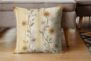 Sunflower Soft Toile Digital Paper Pack Graphic by Florid Printables ...