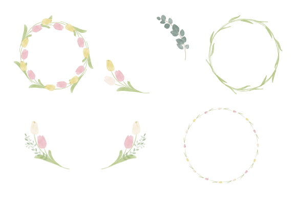 Tulip Wreath Watercolor