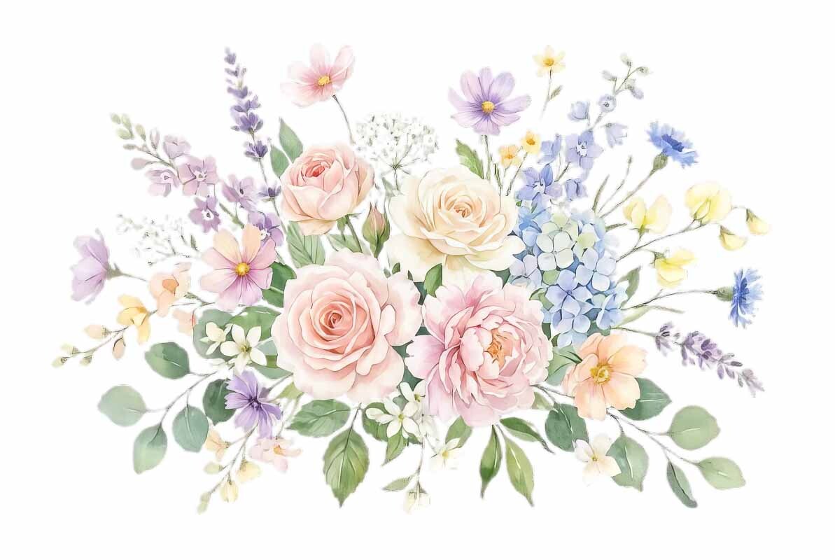 Watercolor Bouquet Mothers Day