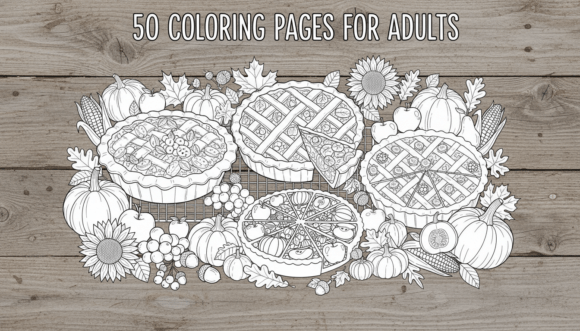 50 Thanksgiving Coloring Pages for Adult