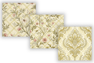 Baby Yellow Toile Digital Paper Pack Graphic by Florid Printables ...