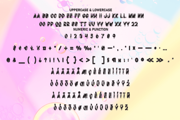 Colour Bubbly Font - Preview 6