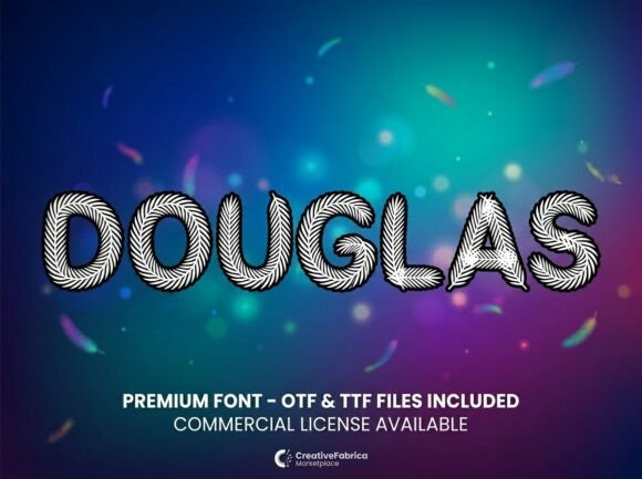 Douglas Font PNG with transparent background - Preview 1