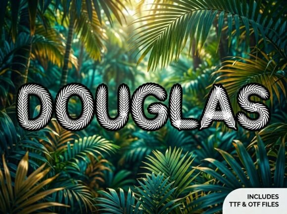 Douglas Font PNG with transparent background - Preview 2