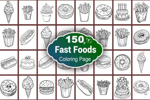 Fast Food Coloring Page
