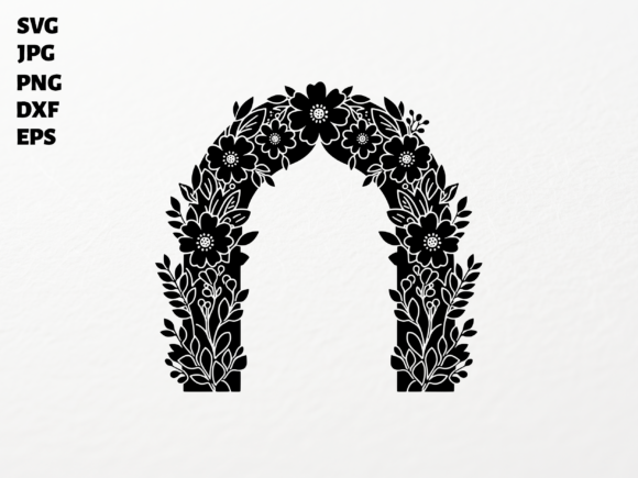 Floral Arch SVG for Cricut Sublimation