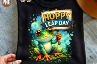 Hoppy Leap Day Cute Frog Sign PNG Graphic by Frogi Prints · Creative ...