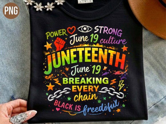 Juneteenth Breaking Every Chain PNG Graphic T-shirt Designs By MOON Studio