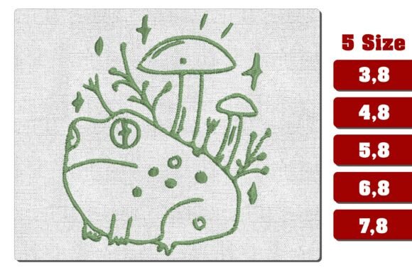 Magic Mushroom Frog Cottagecore Design
