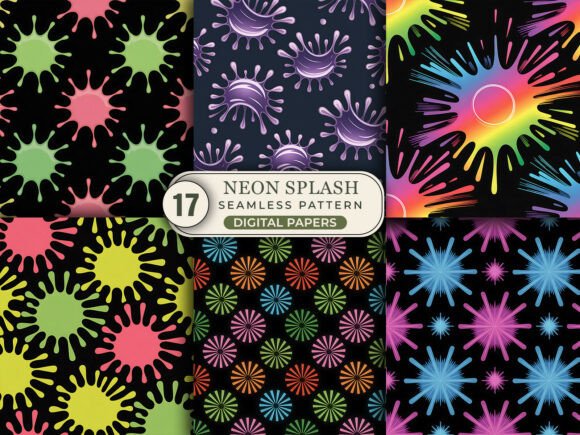 Neon Splash Pattern