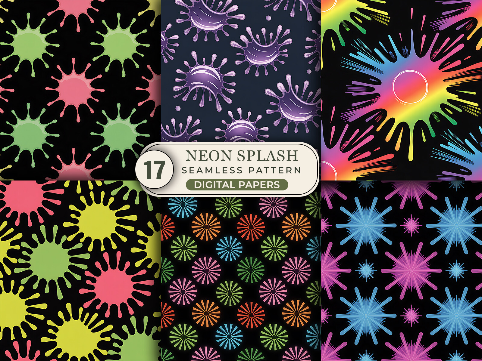 Neon Splash Pattern