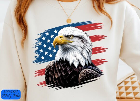 Patriotic Eagle American Flag Design PNG Graphic T-shirt Designs By SIGRA