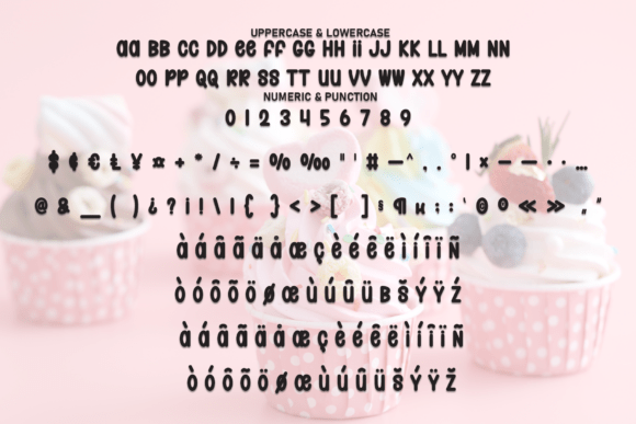 Preppy Cupcake Font PNG with transparent background - Preview 6