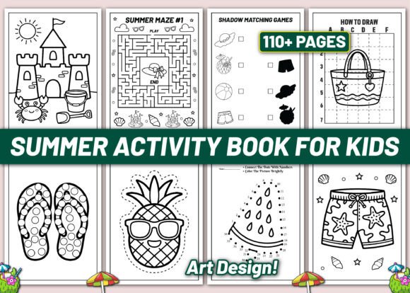 Preview of SUMMER ACTIVITY BOOK for KIDS coloring pages for kids
