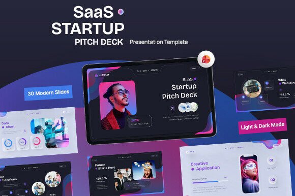 SaaS Startup Pitch Deck PowerPoint