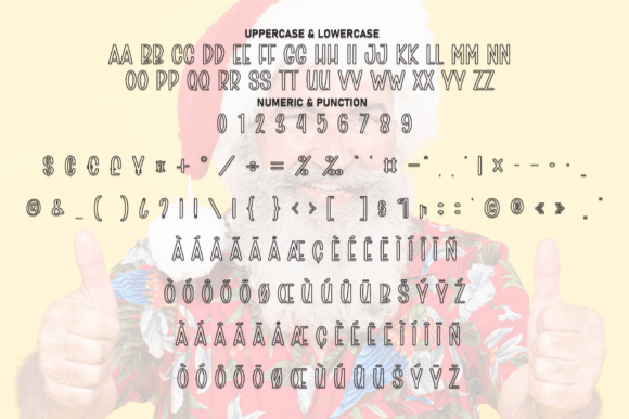 Santa Colorful Font PNG with transparent background - Preview 6