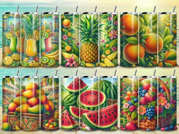 Tropical Fruits Tumbler Wrap Bundle
