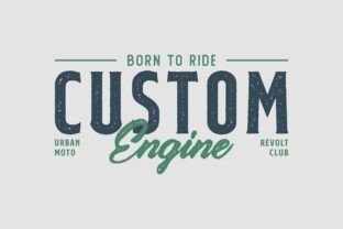 Custom Engine Born to Ride Motorcycle Graphic by Ozan ID · Creative Fabrica
