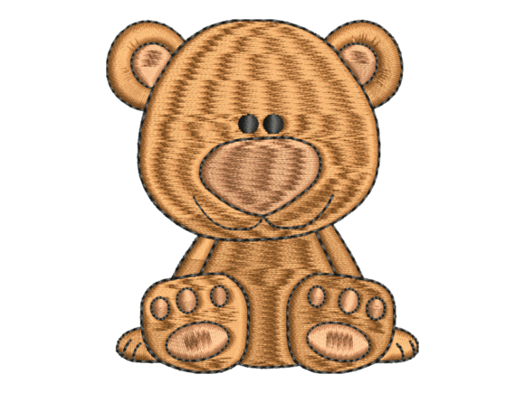Cute Teddy Bear Embroidery Design