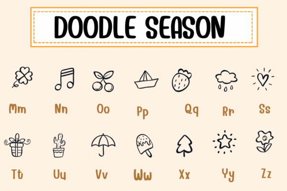 Doodle Season Font font preview - 2