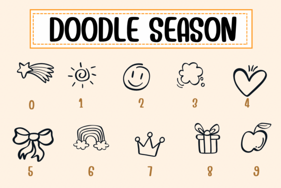 Doodle Season Font font preview - 3