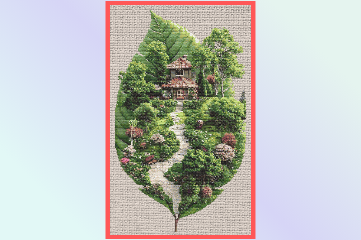 Enchanted Fairy Garden Cottage Cross-sti