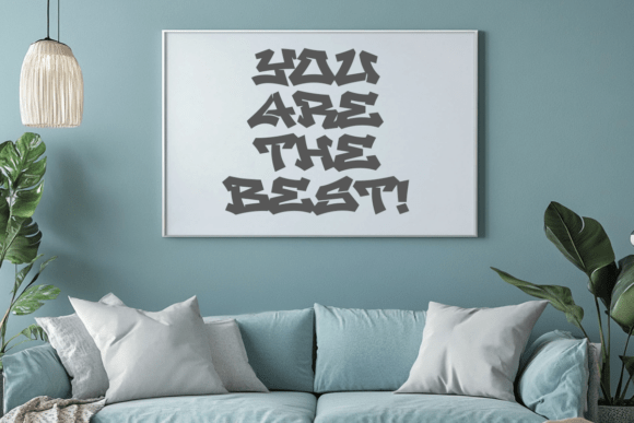Flawless Graffiti Font PNG with transparent background - Preview 2