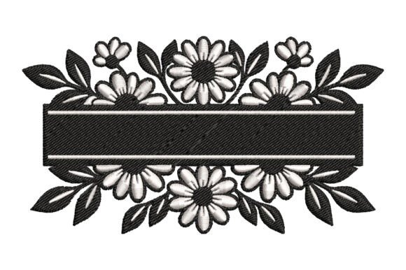 Floral Frame Border Embroidery Design