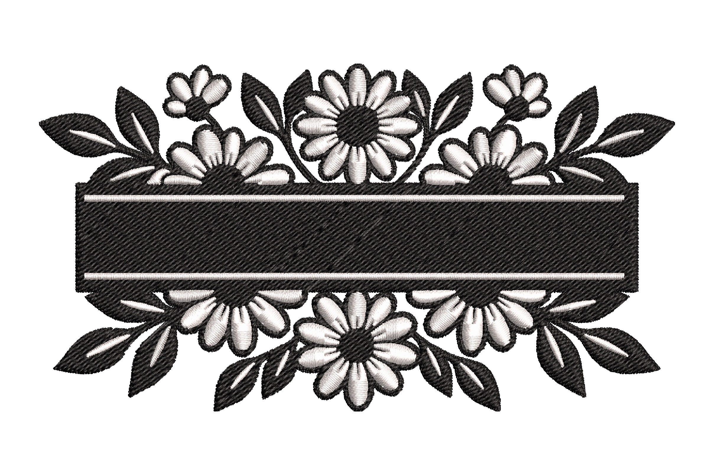 Floral Frame Border Embroidery Design