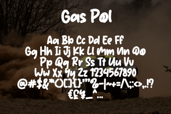 Gas Pol Font PNG with transparent background - Preview 1