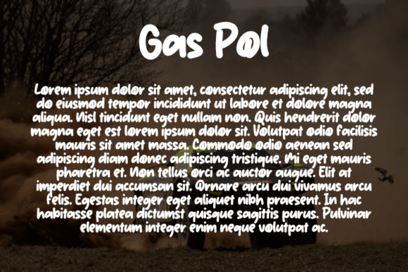 Gas Pol Font PNG with transparent background - Preview 2