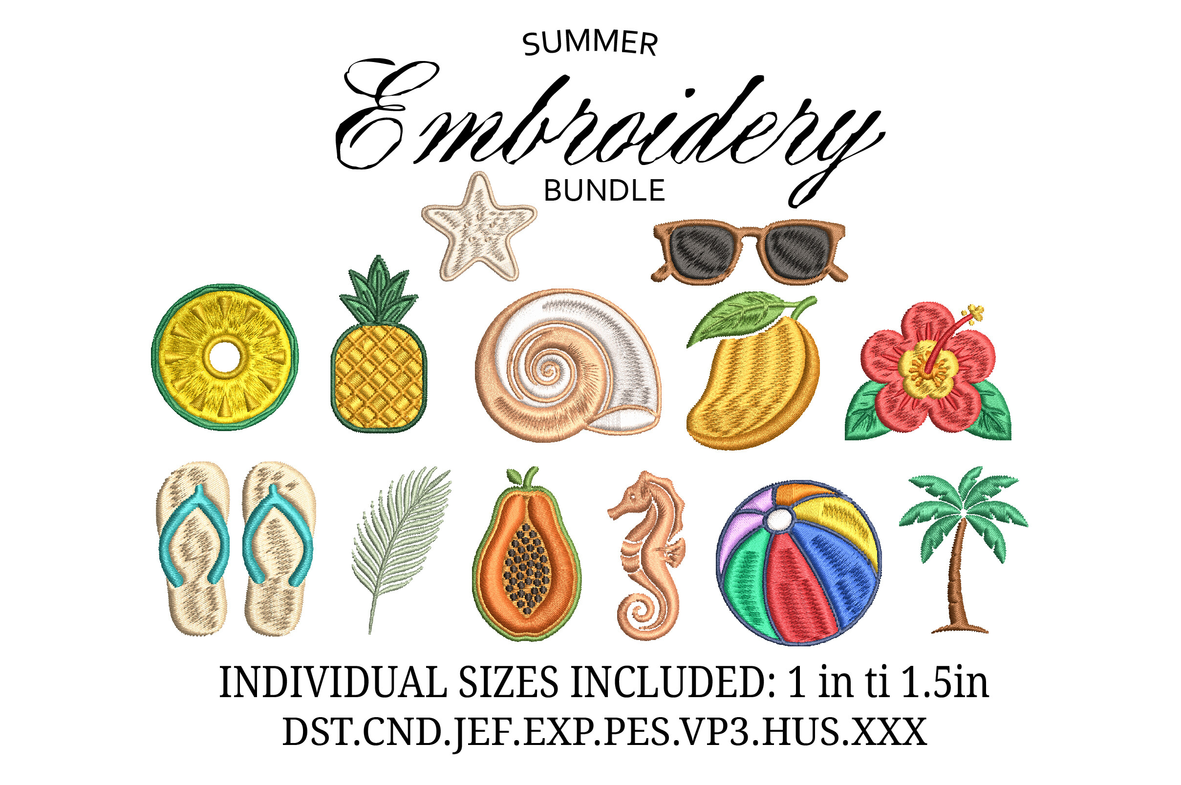Mini Tropical Summer Bundle X 13 Designs