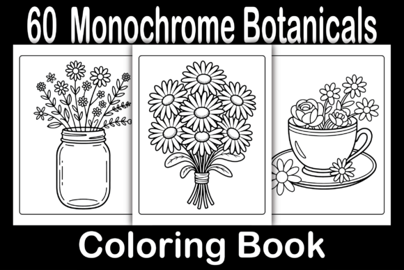 Monochrome Botanicals Coloring Book