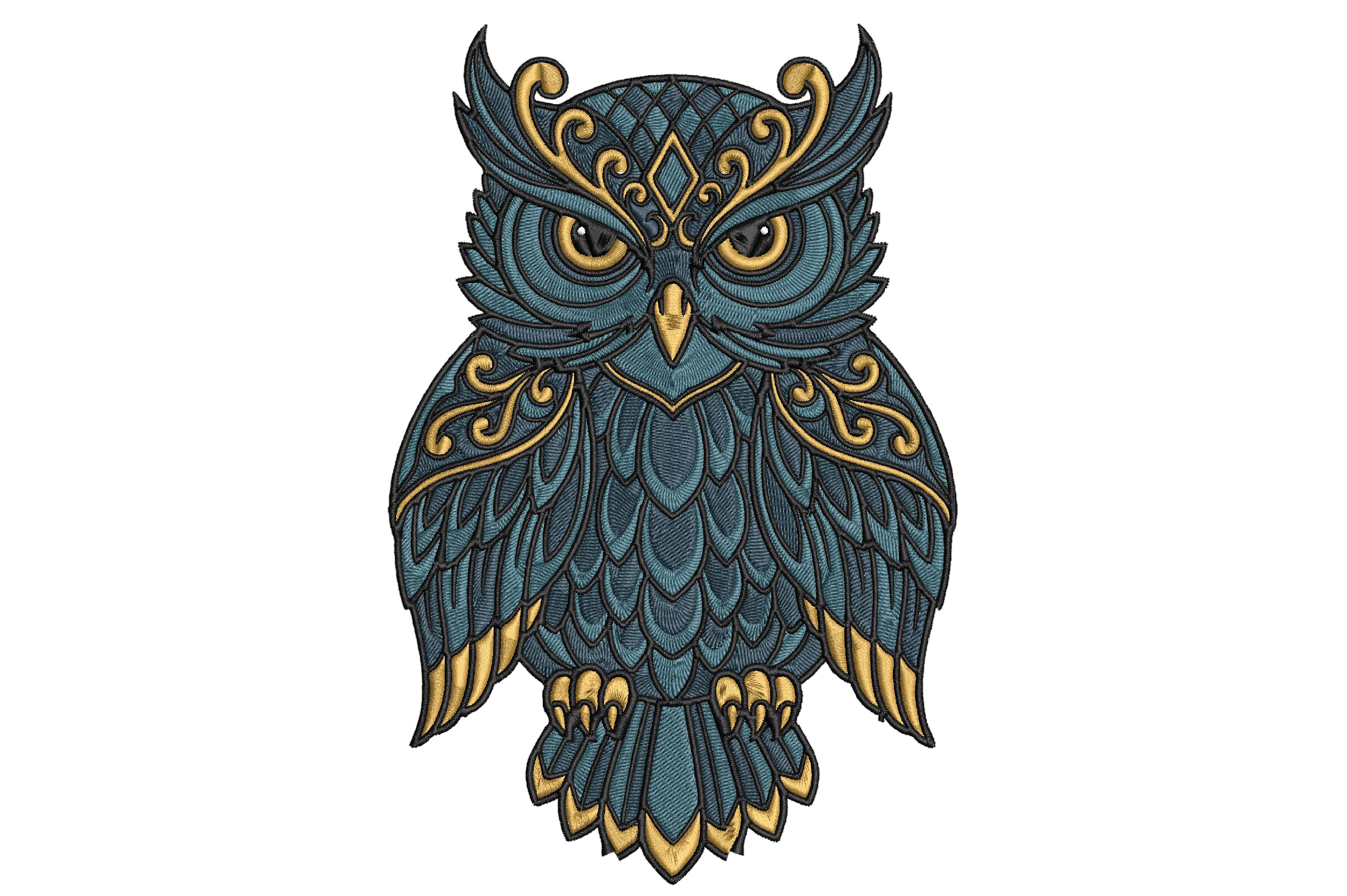 Ornamental Owl Embroidery