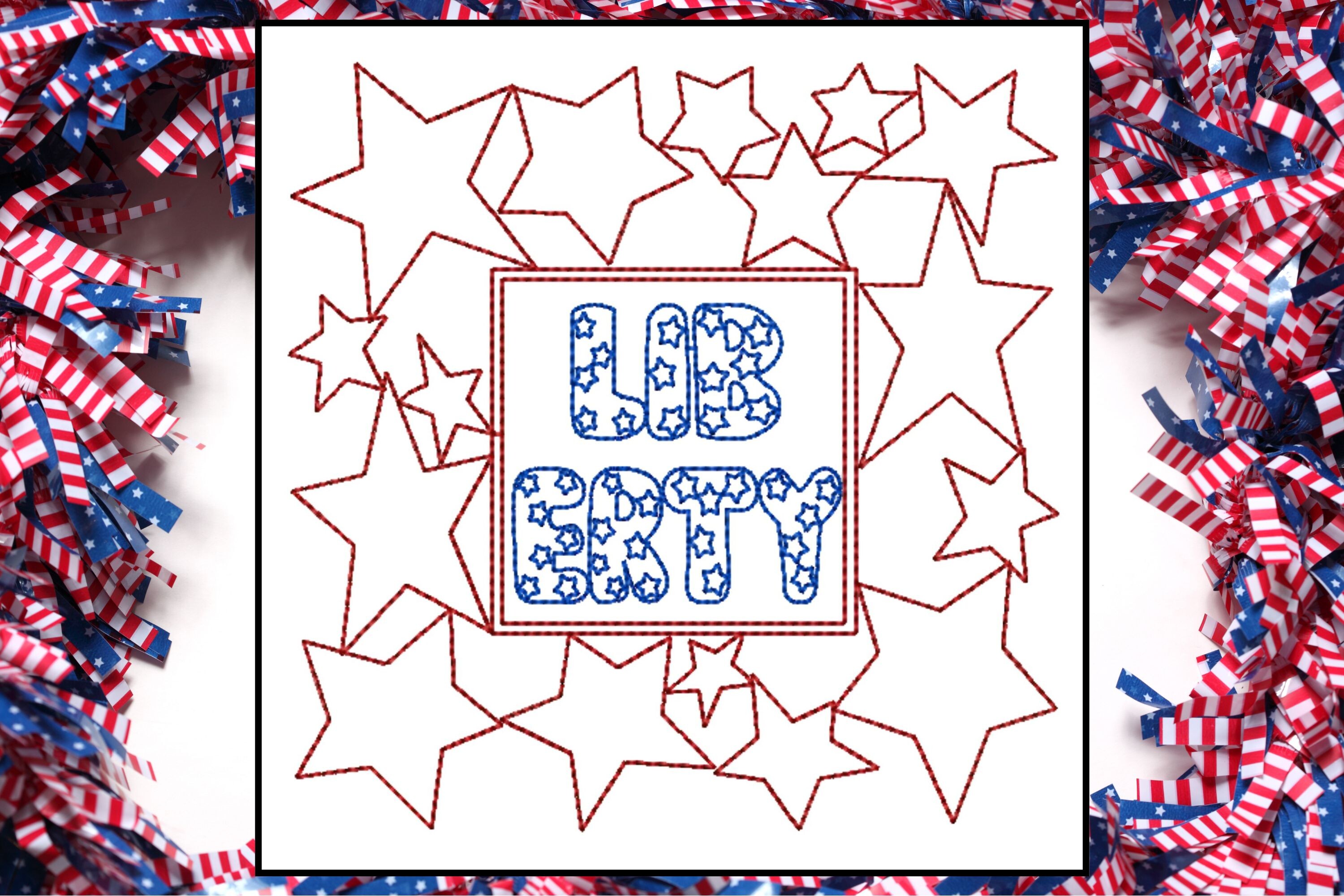 Patriotic Line Art - "Liberty"