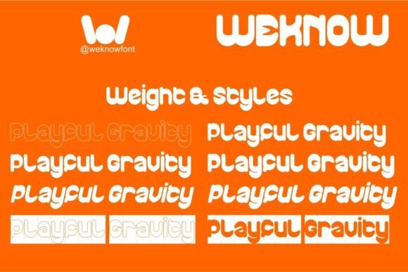 Playful Gravity Font PNG with transparent background - Preview 6