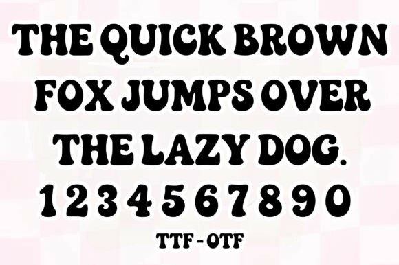 Retro Kindly Font PNG with transparent background - Preview 1