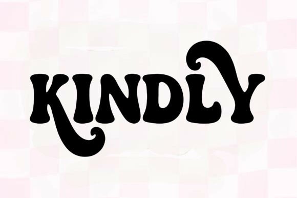 Retro Kindly Font PNG with transparent background - Preview 3