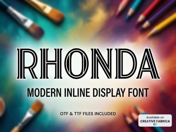 Rhonda Font PNG with transparent background - Preview 1