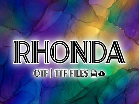 Rhonda Font PNG with transparent background - Preview 2